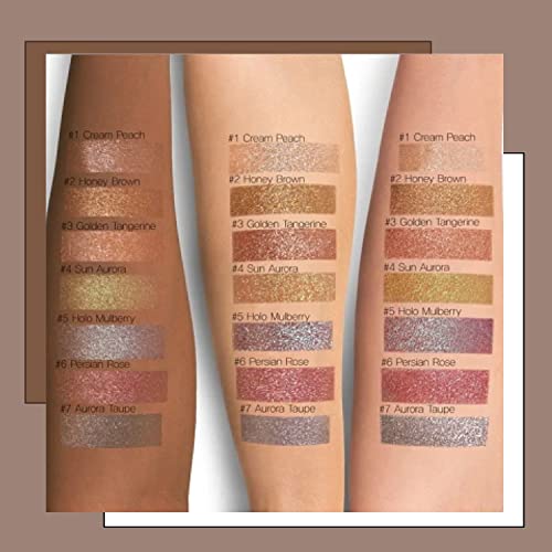 Touch in Sol Metallist Sparkling Foiled Pigment (#1 Cream Peach) - Diamond and Pearl Powders to Create Holographic Look - Dazzling Sparkles Gorgeous Glitter Eye Shadow
