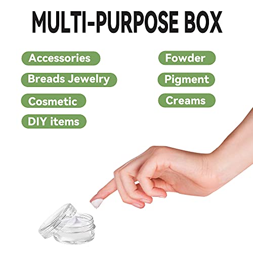 55Pcs 5g Clear Acrylic Sample Containers with Lids & Labels