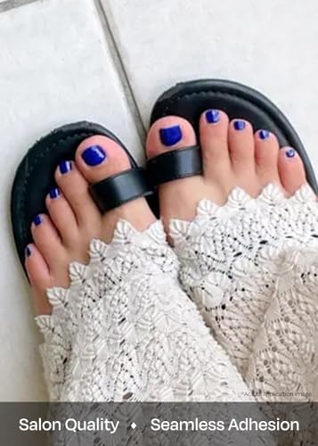 ohora Semi Cured Gel Nail Strips - Cobalt Blue, Easy Apply & Remove
