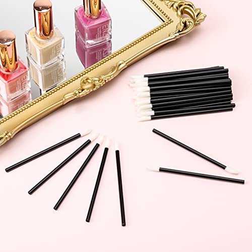 Black Lip Gloss & Lipstick Applicator Wands 100 Pack - Disposable Makeup Brushes