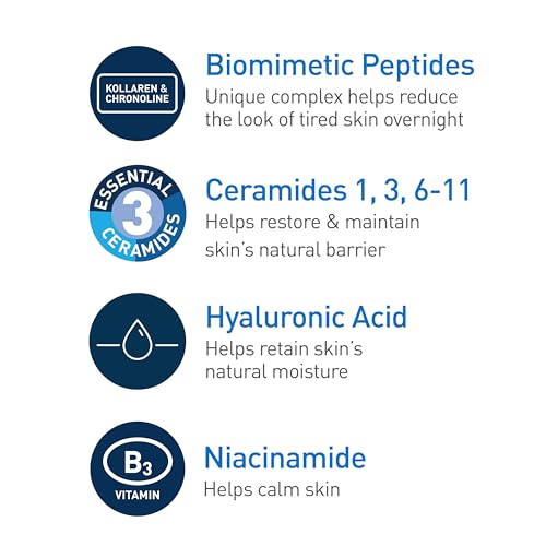 CeraVe Skin Renewing Night Cream | Peptide & Ceramide Moisturizer