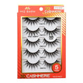 Miz Barn 3D Cashmere Lashes - 5 Pairs Cat Eye Wispy