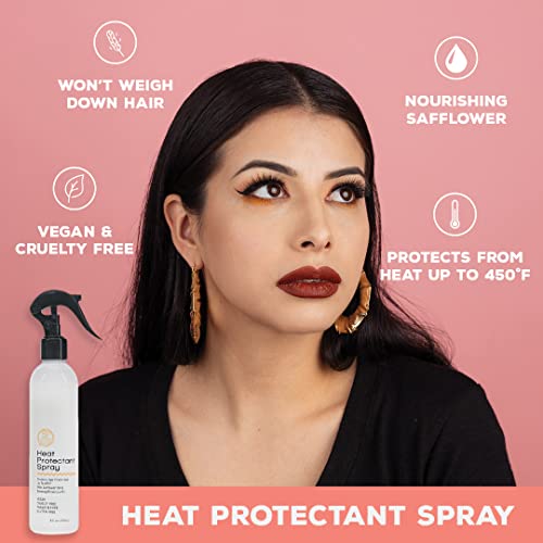 Suavecita Heat Protectant Spray. Cruelty-Free and Vegan Nourishing Mist that Protects Against Heat for Women (8 ounce) (Pack of 2)