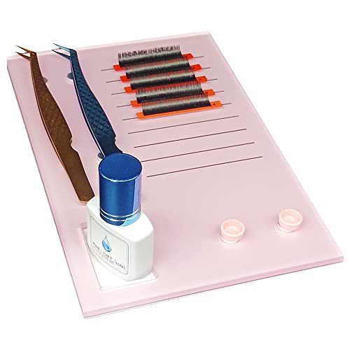 Eyelash Extension Pallet with Magnetic Tweezers Holder