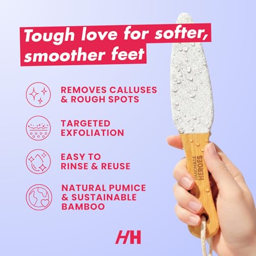Handmade Heroes Pumice Stone Foot File for Cracked Heels & Calluses