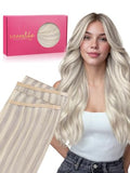WENNALIFE 20" Tape In Weft Hair Extensions - Ash Blonde & Platinum