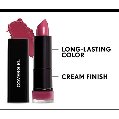 COVERGIRL Exhibitionist Lipstick Cream, Yummy Pink 380, Lipstick Tube 0.123 OZ (3.5 g)