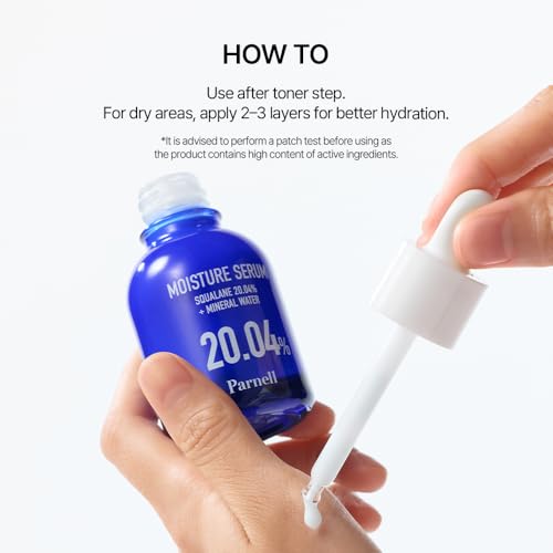 Parnell Squalane 20.04% Serum, Deep Hydrating Face Moisturizer, Mineral Water Barrier Serum for Dry & Sensitive Skin (1.01 fl.oz)
