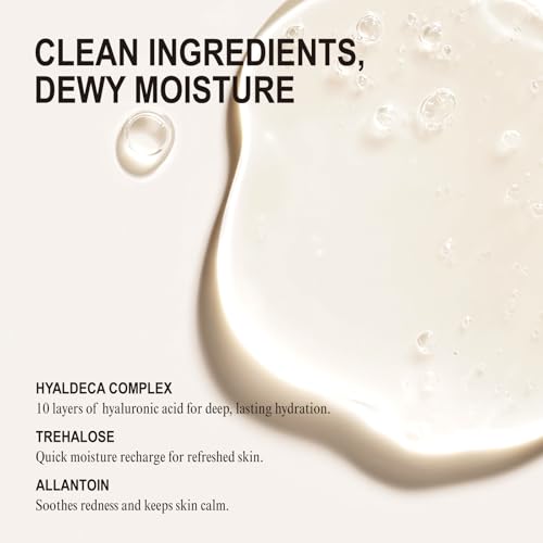 NUNIES Hydrating Sheet Mask ? Korean Moisturizing Face Mask for Dry & Sensitive Skin | 10-Layer Hyaluronic Acid, Trehalose & Allantoin | Glow, pH-Balanced | Fragrance-Free, Colorant-Free | 5 Sheets