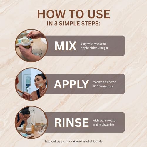 Amish Farms Bentonite Clay Mask for Face ? Facial Clay Mud Mask with All Natural Calcium Bentonite for Deep Cleansing | Face & Body | 16 oz | Made in USA