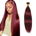 #99J Burgundy Straight Human Hair Bundles 34 Inch - Unprocessed Brazilian Virgin Hair