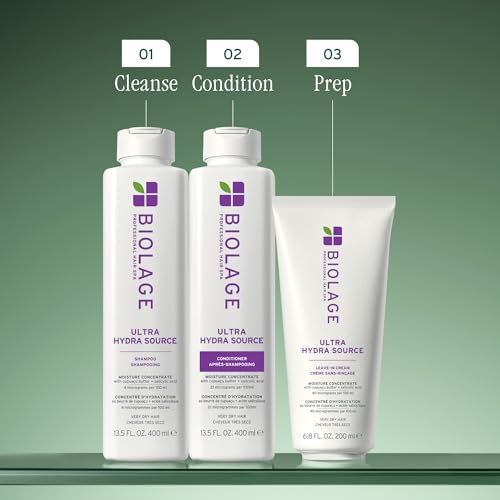 Biolage Ultra Hydra Source Shampoo - Deeply Moisturizes & Conditions Very Dry Hair, For Thick Hair