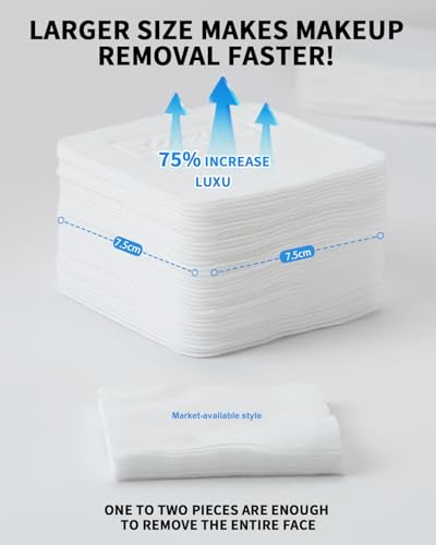 Luxu Cotton Pads Makeup Remover 100 Count, Soft Facial Pads for Sensitive Skin