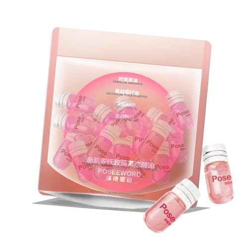 Natural Makeup Remover OLI,Makeup Remover Oil Mini and Gentle Cleansing Remover Oil for All Skin Types-Nourishing and Gentle,Individually Packaged -Travel-Friendly(Rose 20 Pcs)