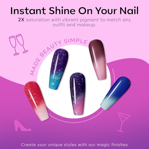 Color Changing Nail Polish Set, 6 Quick-Dry Shades