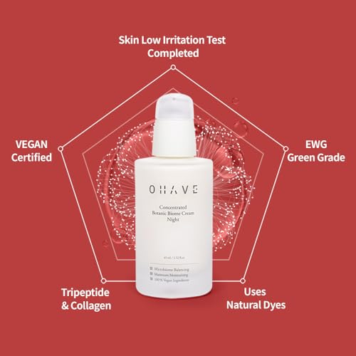 Night Cream ? Vegan Formula, Natural Ingredients, Skin Hydration & Firmness Care, Cruelty-Free, Dermatologist Tested - 45ml