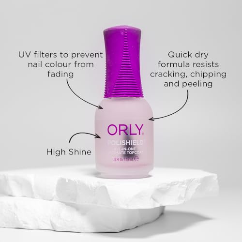 Orly Polishield All-in-One Top Coat - 0.6 oz High Shine