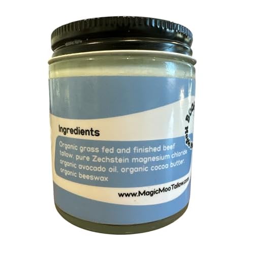 Magic Moo Magnesium Whipped Tallow Skincare for sore muscles, sleep, muscle and period cramps, stress, relaxation & more. Topical magnesium that works.