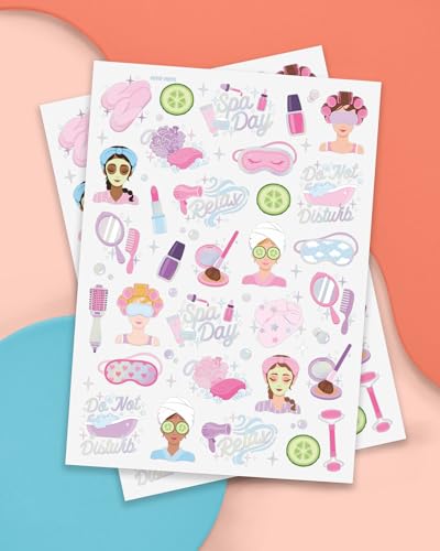 xo, Fetti Girls Spa Party Temporary Tattoos - 62 Iridescent Designs