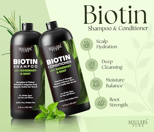 Biotin Rosemary Shampoo & Conditioner Set - Sulfate Free