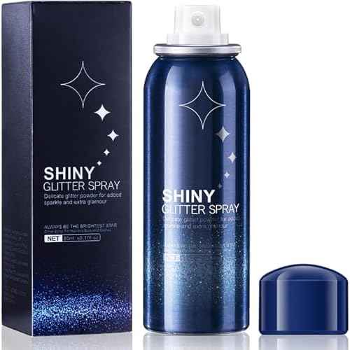 Body Glitter Spray,Perfect Music Festival Rave Stage Sparkly Shiny Glitter Spray for Hair and Body.2.11 Oz