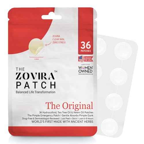 Zovira Original Spot Patches - Advanced Blemish Patches with Niacinamide, Tea Tree & Neem Oil (36ct) for Day & Night Use