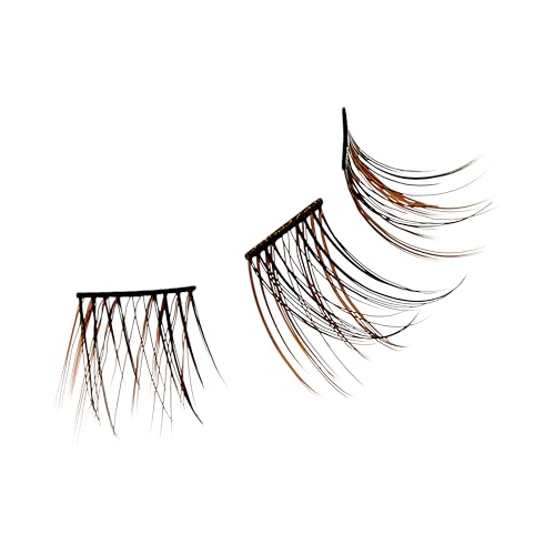 KISS FALSCARA False Eyelashes WISPS Multipack, Bambi, DIY, Natural, Ultra Glam, Invisible, Rewearable 3x, Buildable & Customizable, Easy To Apply, Split Lash Tip | 24 Wisps