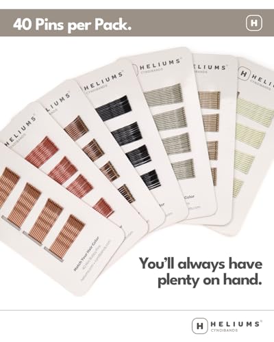 Heliums Mini Bobby Pins Ash Blonde 40 Pack 1.5"