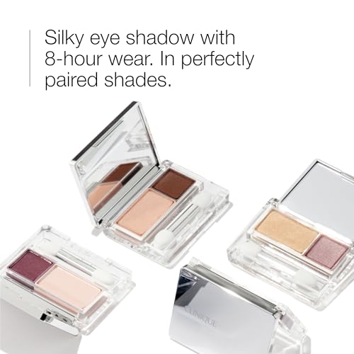 Clinique All About Shadow Duo Eye Shadow Makeup | Safe For Sensitive Eyes | Buildable + Long-Wearing Color | Smooth, Easy Application | Buildable + Long-Wearing Color | Smooth, Easy Application