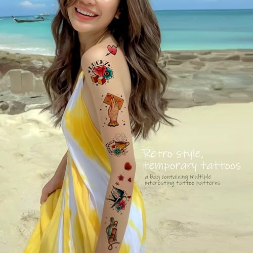 51 Retro Temporary Tattoos - Vintage Designs for Adults & Kids
