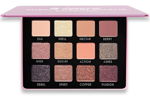 Lamora Pink Eyeshadow Palette - 12 Soft Mauve Rose Shimmer & Matte