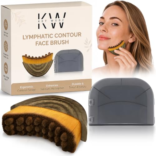 KET WUBZ Lymphatic Face & Neck Contour Brush for Facial Drainage & Slimming