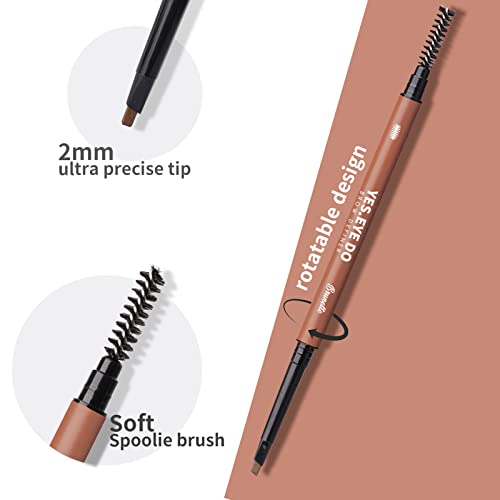 Gray Eyebrow Pencil Dual-Ended with Spoolie Brush