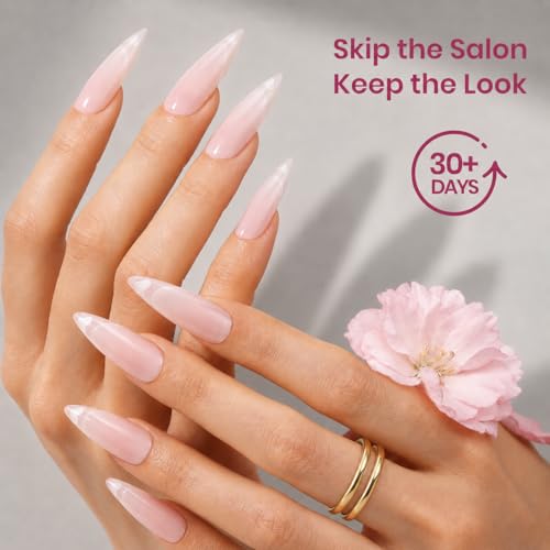 Beetles Tipex Lite Long Stiletto Nail Tips 256pcs with 16 Sizes for DIY Extensions