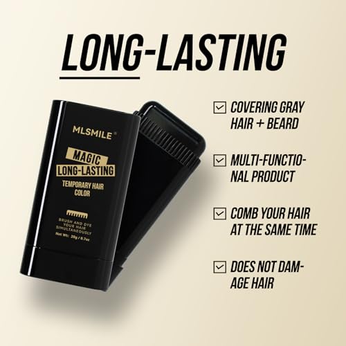 Root Touch Up Hair Color Stick with Comb - Waterproof Gray Coverage