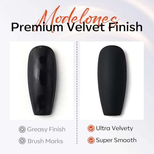 Modelones Chrome-Proof Matte Gel Top Coat – No-Wipe, Self-Leveling, 15ml (B-Clear Matte-1)
