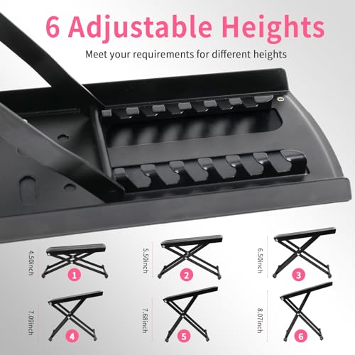 Adjustable Pedicure Foot Rest – 6 Heights, Foldable Stool