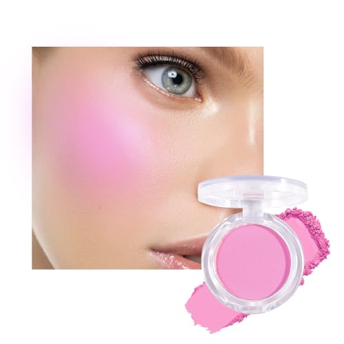 Matte Powder Blush for Cheeks ? Long Lasting Natural Face Blusher Makeup, Lightweight Blendable Cheek Color for Women, Vegan & Cruelty-Free ? #01 Pale Pink