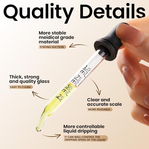 Glass Eye Dropper Set 10pcs with Cleaning Tools - 1ml