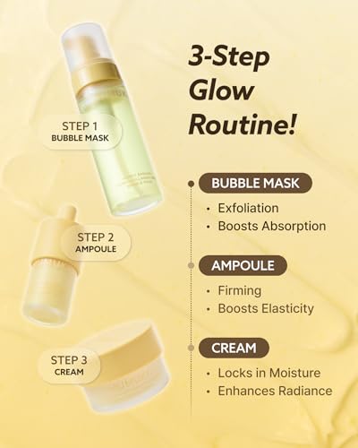 Honey Banana 3-Step Skincare Set - Bubble Mask, Ampoule & Cream