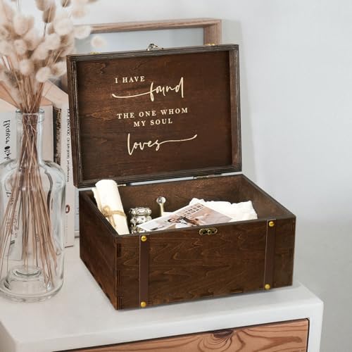 Large Mr & Mrs Wedding Keepsake Box | Vintage Wooden Memory Box