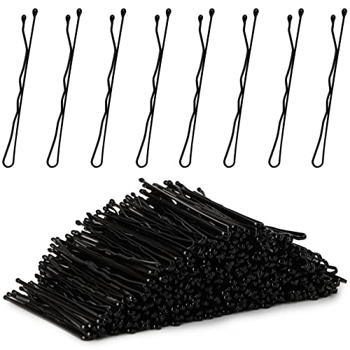800 Pcs Black Hair Bobby Pins 2 Inch with Storage Box