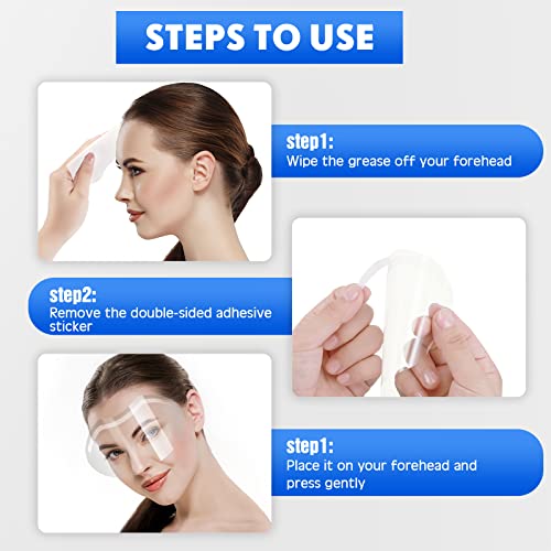 Honeydak 300 Pcs Makeup Shower Face Visors Permanent Microblading Supplies Disposable Plastic Shower Visor Clear Face Cover for Hairspray Salon Eyelash Extensions Eyelid Aftercare