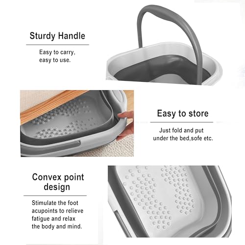 Collapsible Foot Soak Tub with Handle - 4 Gallon Foot Bath Basin