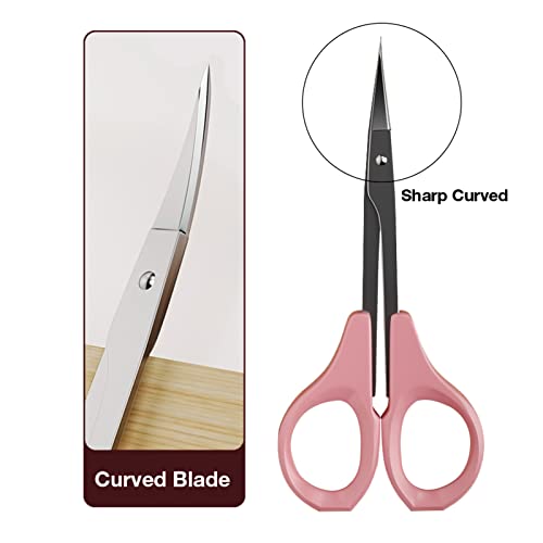 Eyebrow Scissors 4 Inch Curved Stainless Steel