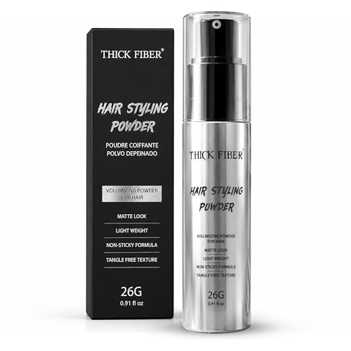 Thick Fiber Hair Styling Powder – Tangle-Free, Non-Sticky, No White