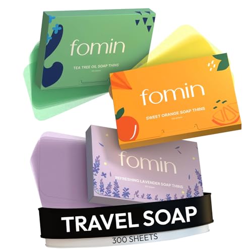 FOMIN Paper Soap Sheets - 300 Portable Hand Washing Sheets