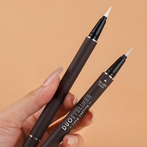 CCbeauty 4 Colors Liquid Eyeliner, Waterproof Matte & Shimmer Eye Liner, True-Black Quick Drying Eyeliner Pen, Long Wearing, Smudge-Proof, Transfer-proof Eye Makeup with Ultra-Fine Tip