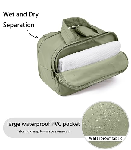 Travel Toiletry Bag for Women, Large Cosmetic Makeup Organizer with Wet-Dry Separation