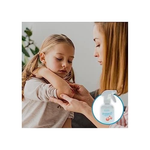 Anasept Skin and Wound Spray 8 oz Bottle with Finger Sprayer (Pack of 2) Wound Spray, Sterile Rinse, Comprehensive Wound Care for Effective Cleansing, Healing and Burn Relief with GeoMetal¢â Gauze Pad